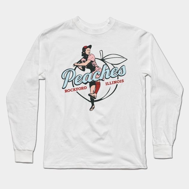 Rockford Peaches Long Sleeve T-Shirt by BeckyFromKaty